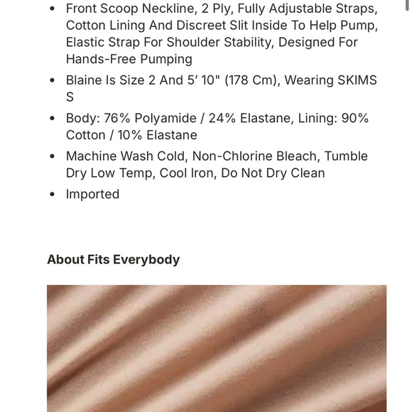 Skims FITS EVERYBODY MATERNITY PUMPING SCOOP BRALETTE
JASPER / S - Picture 6 of 9